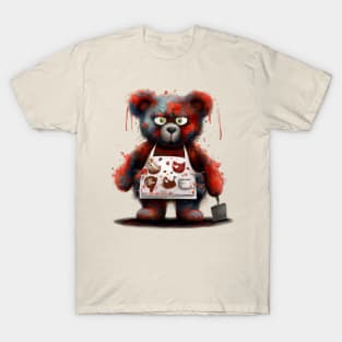 Dripping Paint Teddy Red T-Shirt